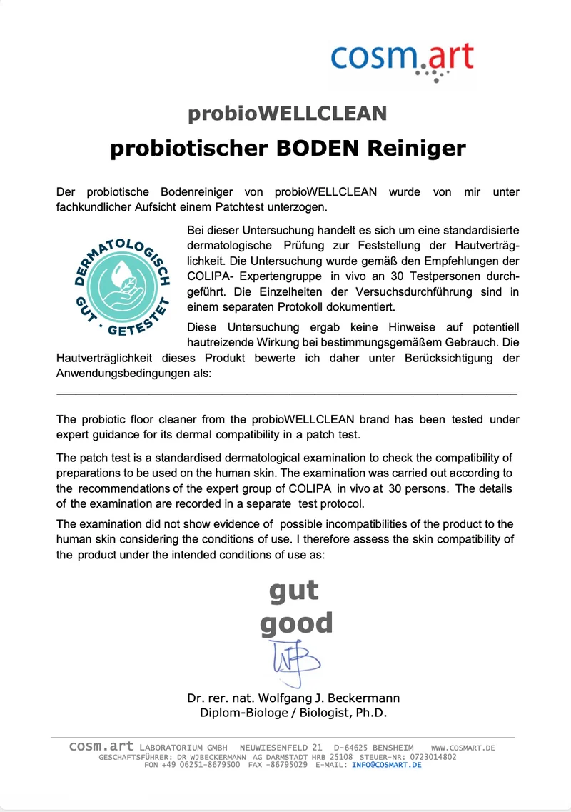 probioWELLCLEAN Boden Reiniger mit probiotischen Mikroorganismen 1l