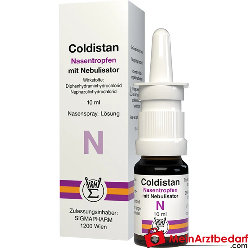 Sigmapharm Coldistan Nasenspray 10 ml, Naphazolin und Diphenhydramin, abschwellend, ab 12 Jahre