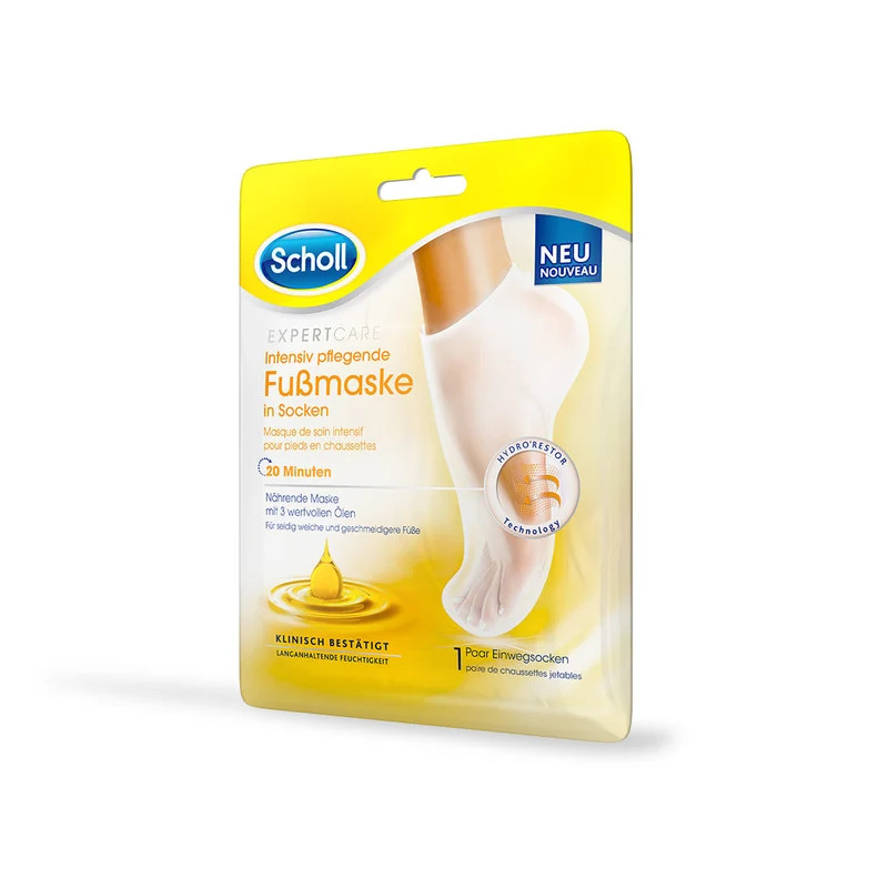 Scholl ExpertCare Intensiv pflegende Fussmaske in Socken – Nährende Maske mit 3 wertvollen Ölen
