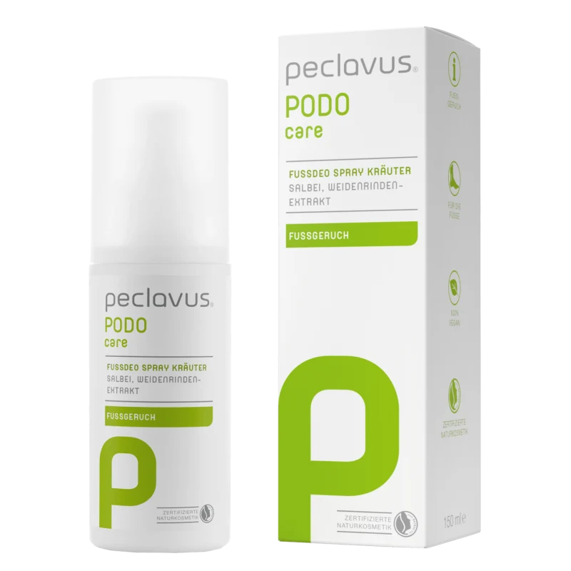 peclavus PODOcare Fußspray Kräuterfrische, schwitzende Haut, 150 ml