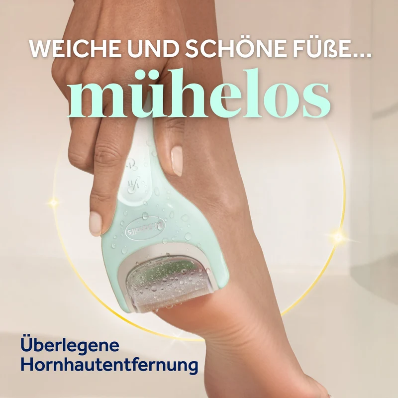 Dr. Scholl’s Pedi Perfect Pro Wasserdichter, Wiederaufladbarer, Elektrischer Fußhornhautentferner mit x3 Rollenköpfen