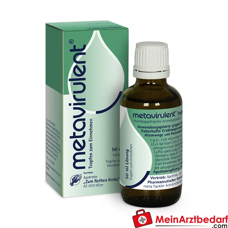 metavirulent Tropfen 50 ml, homöopathische Arznei bei Erkältung und grippalem Infekt