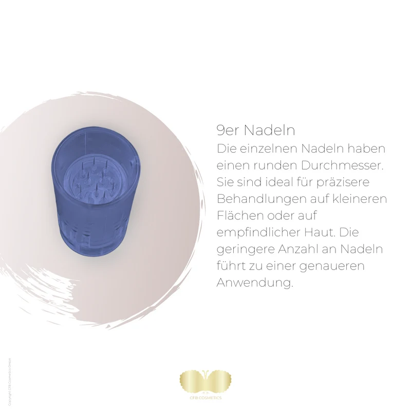 Microneedling Nadeln 9er blau für Needling Pen steril - CFB Cosmetics®