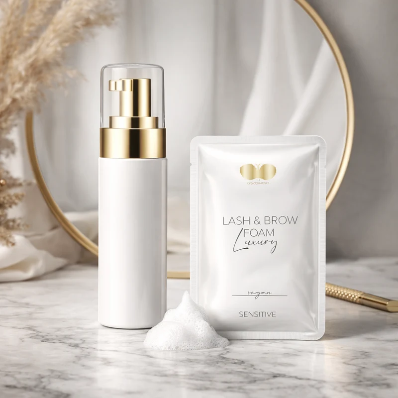 Leere Pumpspenderflasche & Wimpernshampoo Konzentrat Set 60 ml | CFB Cosmetics®