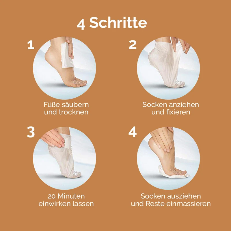 Scholl Expertcare intensiv pflegende Fussmaske in Socken mit Honig und Mandel – 1 Paar Einwegsocken