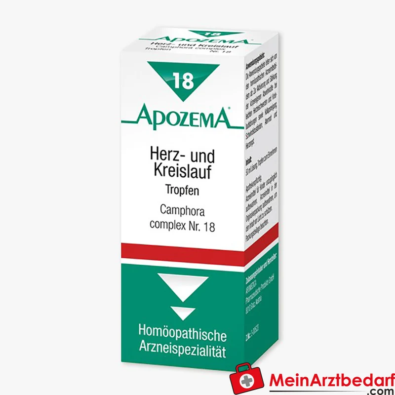 Apozema Herz- und Kreislauf-Tropfen Nr.18 homöopathisches Arzneimittel 50 ml bei Schwindel und Kreislaufschwäche