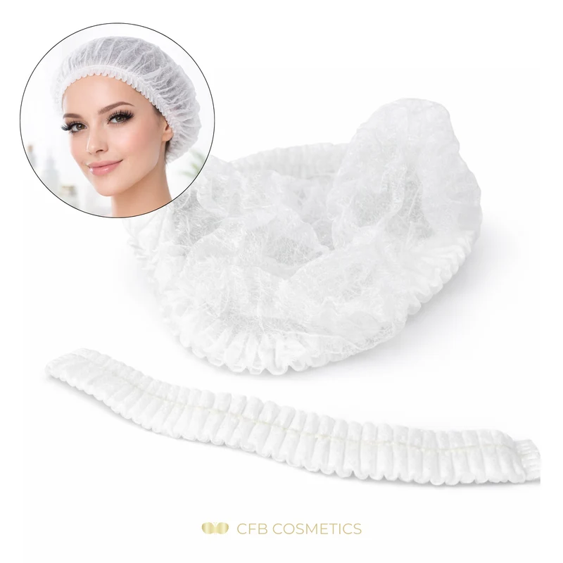 Einweg Kopfhaube Vlies 100 Stück Weiß Hygieneschutz | CFB Cosmetics®