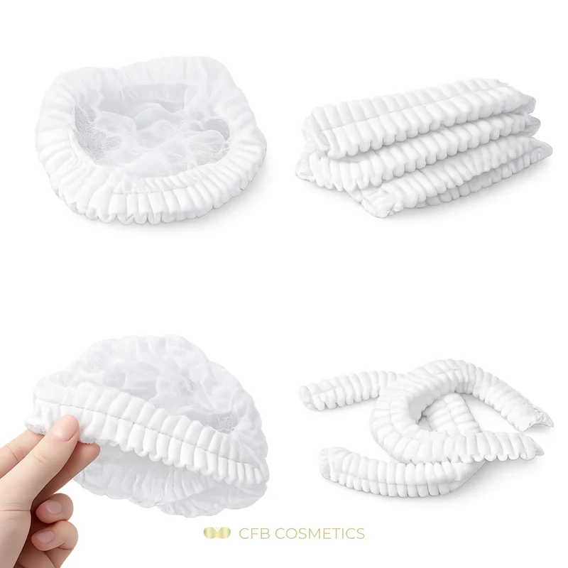 Einweg Kopfhaube Vlies 100 Stück Weiß Hygieneschutz | CFB Cosmetics®