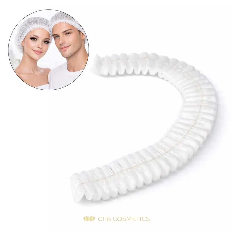 Einweg Kopfhaube Vlies 100 Stück Weiß Hygieneschutz | CFB Cosmetics®