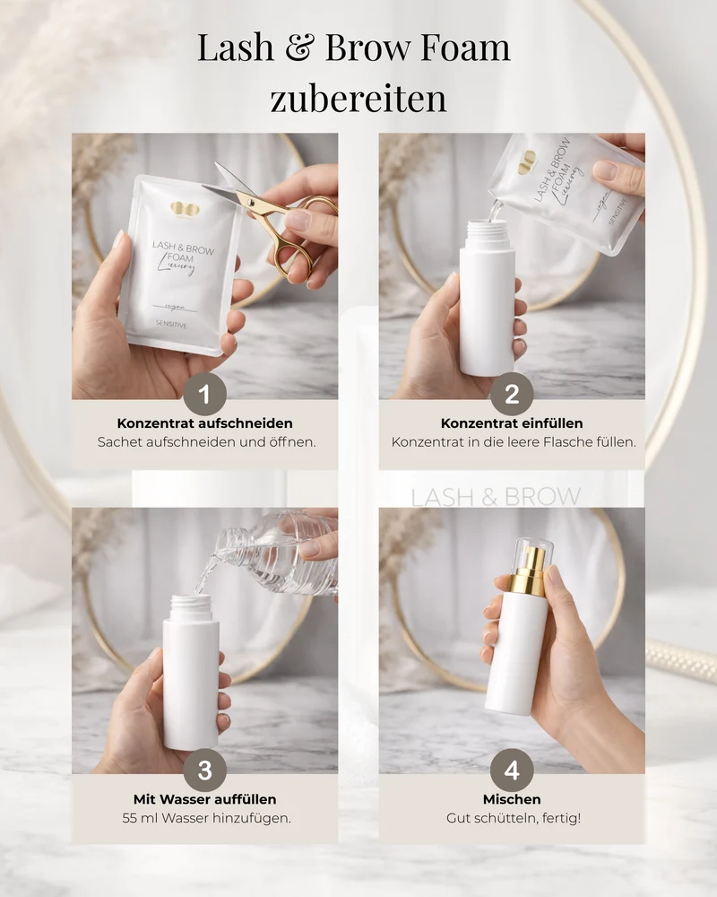 Wimpernshampoo Konzentrat 10er Set + 2 gratis | Lash & Brow Foam