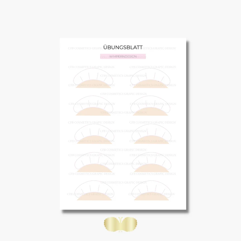 Übungsblatt Wimpernverlängerung | Wimpernstudiobedarf | Digital | CFB Cosmetics®