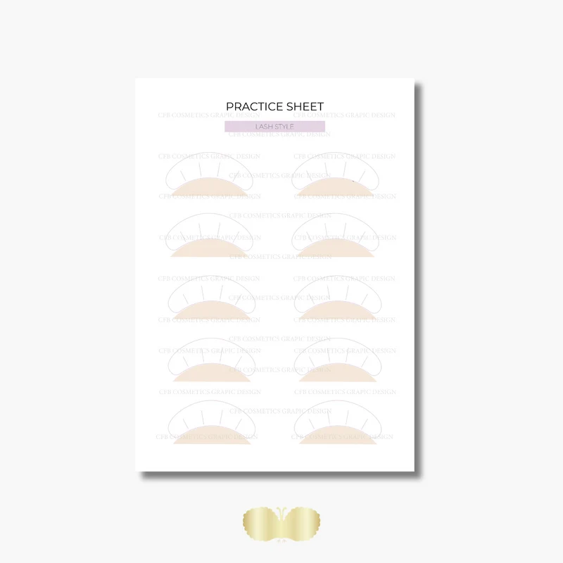 Übungsblatt Wimpernverlängerung | Wimpernstudiobedarf | Digital | CFB Cosmetics®