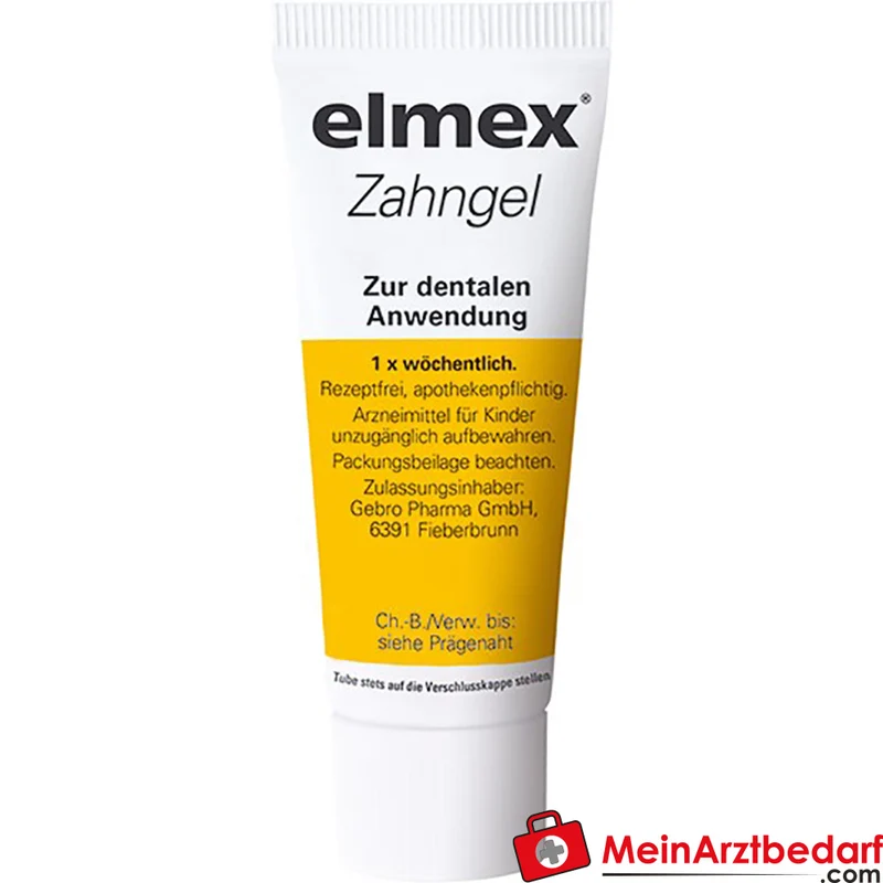 elmex Zahngel 25 g 12.500 ppm Fluorid (Aminfluorid/Natriumfluorid) zur Therapie anfänglicher Schmelzkaries und bei empfindlichen Zahnhälsen