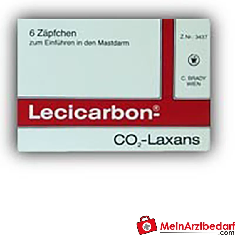 Lecicarbon Zäpfchen 6 Stk. - CO2-Laxans Abführmittel (ab 12 Jahre)