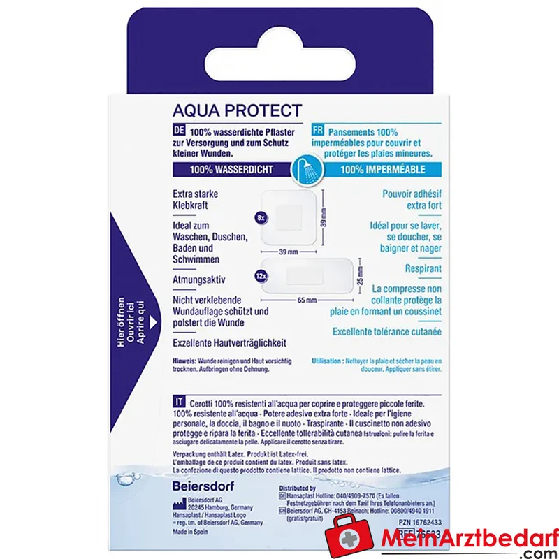 Hansaplast Aqua Protect Wundpflaster Strips wasserdicht latexfrei 20 St.
