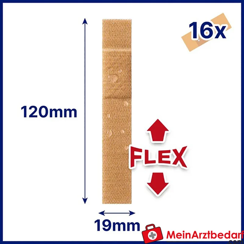 Hansaplast Elastic Fingerstrips Textilpflaster wasserabweisend 16 Stück