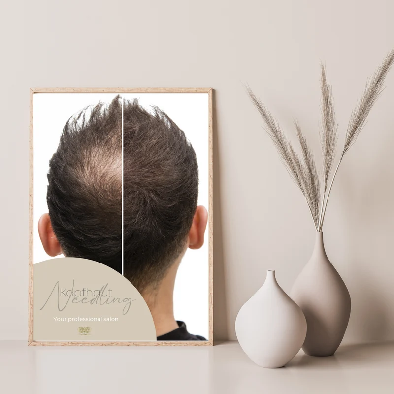 Poster Kopfhaut Needling Microneedling DIN A1 Studio Poster CFB Cosmetics®