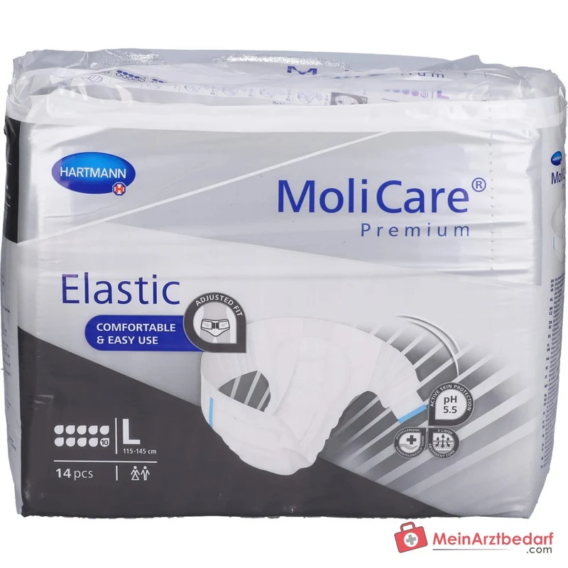 MoliCare Premium Elastic Inkontinenzslip 10 Tropfen Größe L, 4x14 Stück