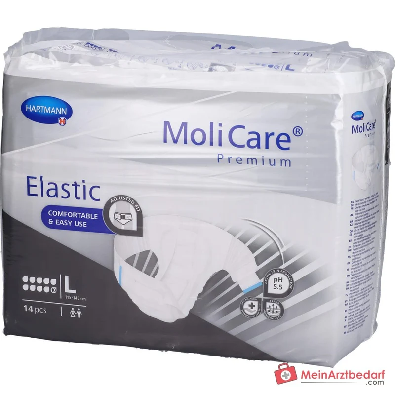 MoliCare Premium Elastic Inkontinenzslip 10 Tropfen Größe L, 4x14 Stück
