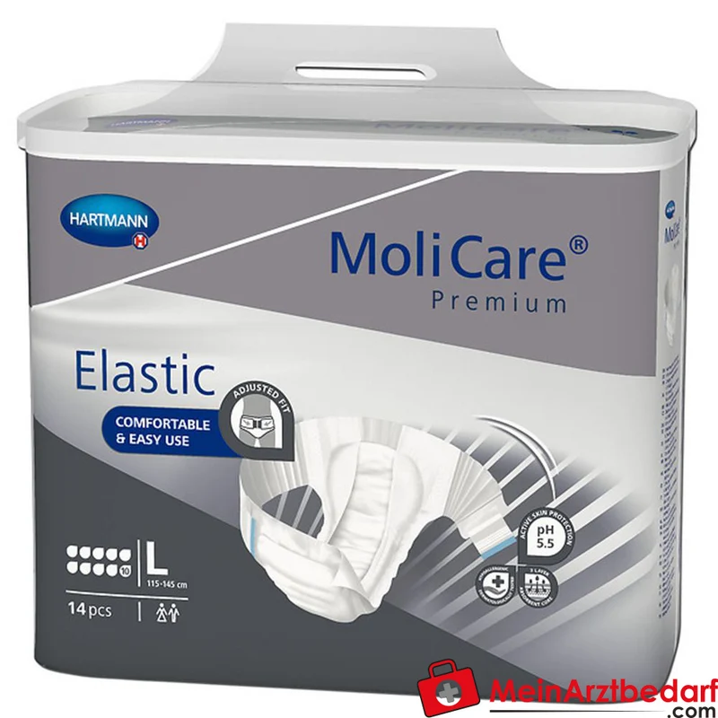 MoliCare Premium Elastic Inkontinenzslip 10 Tropfen Größe L, 4x14 Stück