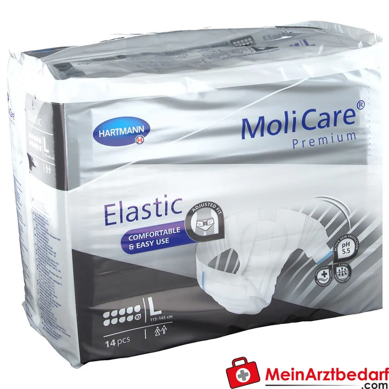 MoliCare Premium Elastic Inkontinenzslip 10 Tropfen Größe L, 4x14 Stück