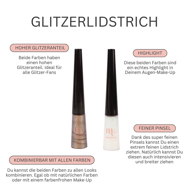 Glitzerlidstrich, Farbauswahl
