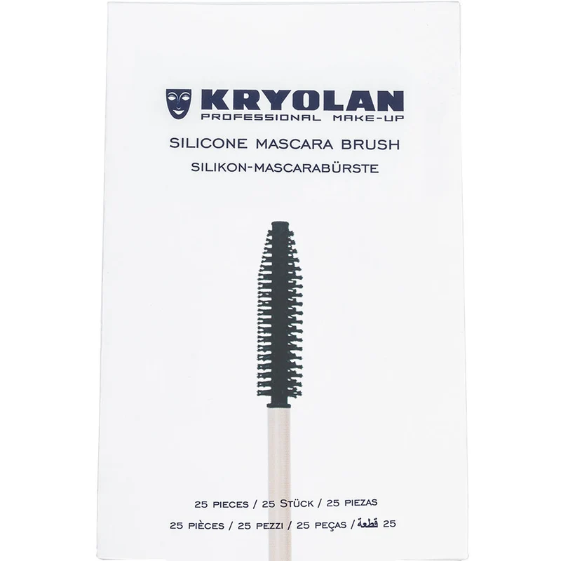 Kryolan Silikon-Mascarabürste 25 Stück