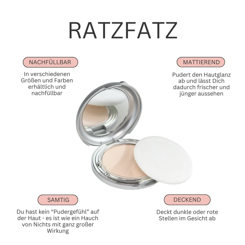 Ratzfatz, deckender Puder für Spiegeldose