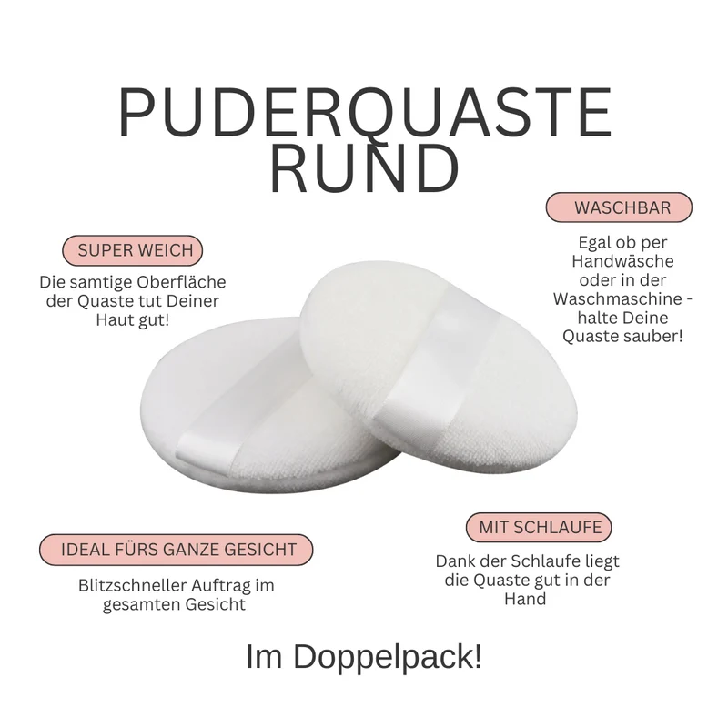 Puderquaste, verschiedene Größen zur Auswahl