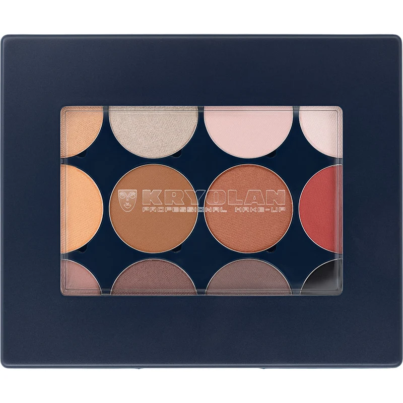 Kryolan Velvet Vision Eye Shadow Palette 12 Farben