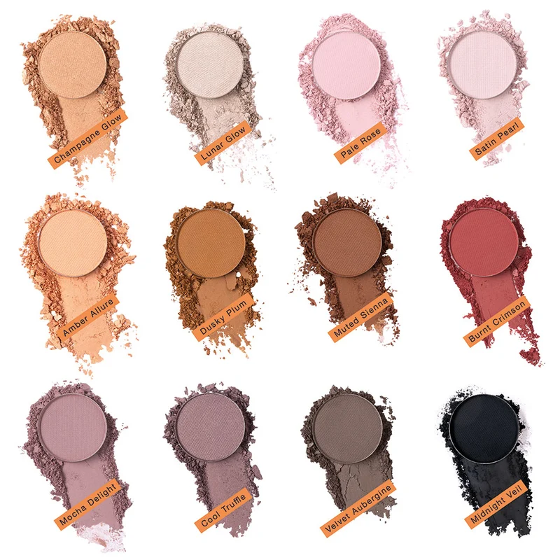 Kryolan Velvet Vision Eye Shadow Palette 12 Farben