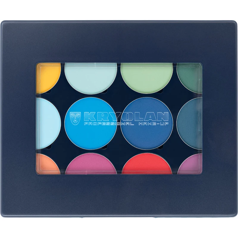 Kryolan Velvet Vision Eye Shadow Palette 12 Farben