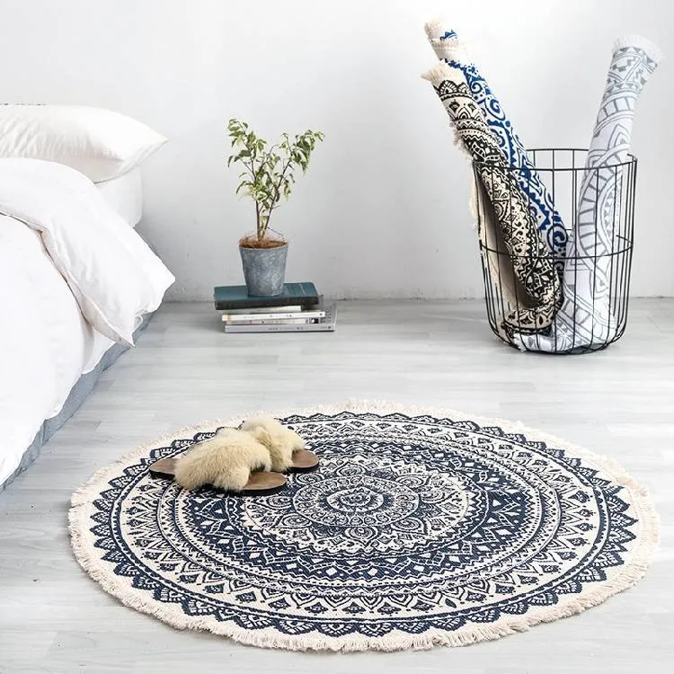 Runde Bohemian Teppich für Zuhause