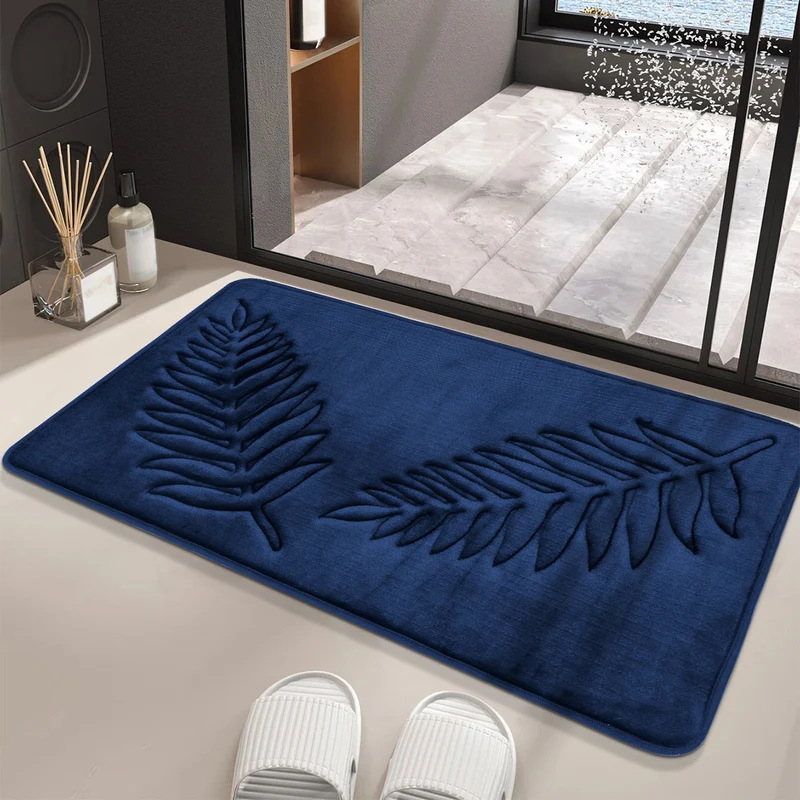 Plüsch tropisches Blatt Badmatte für Badezimmer