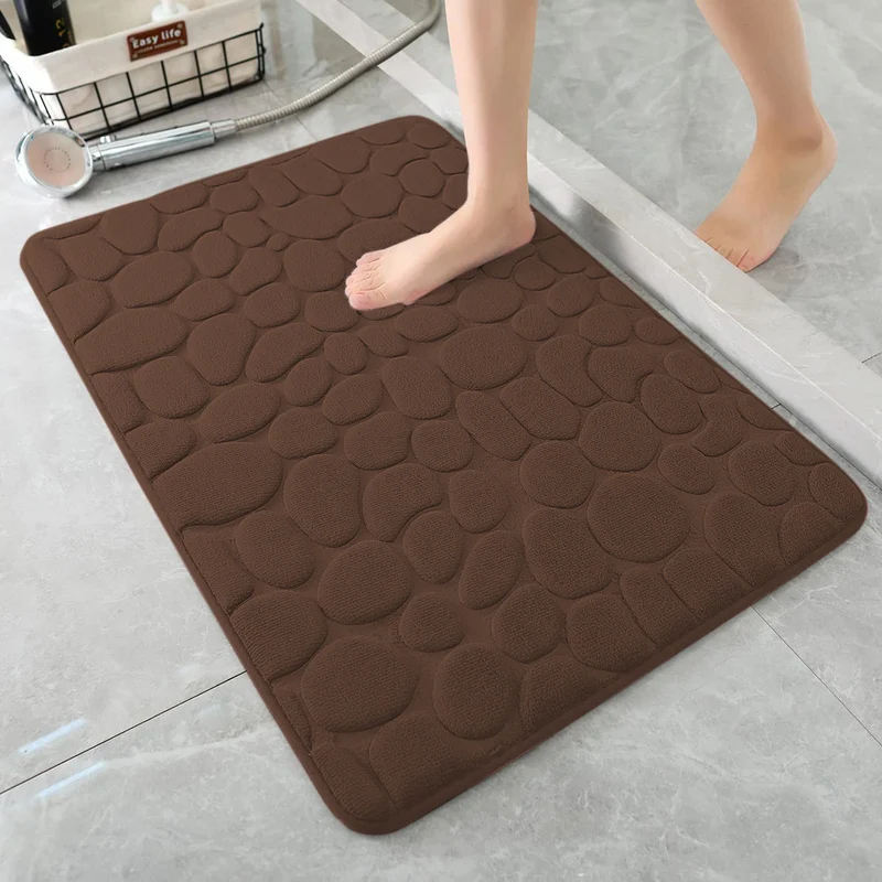 Plüsch tropisches Blatt Badmatte für Badezimmer