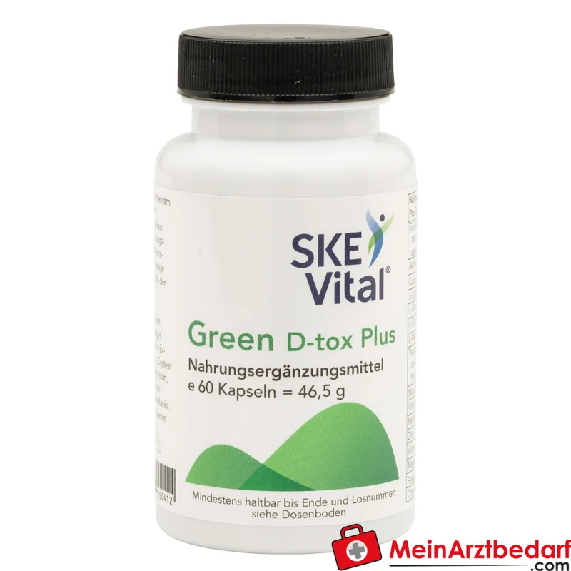 SKE Vital Green D-tox Plus Grüntee, R-Alpha-Liponsäure, Curcuma Kapseln 60 Stück