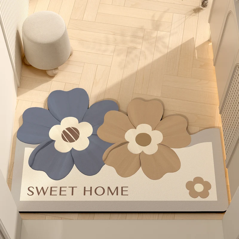 Verspielt Florales Motiv Memory Foam Badematte