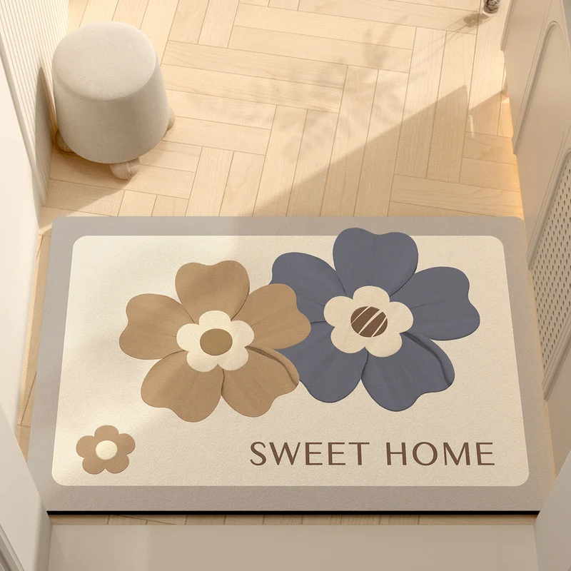 Verspielt Florales Motiv Memory Foam Badematte