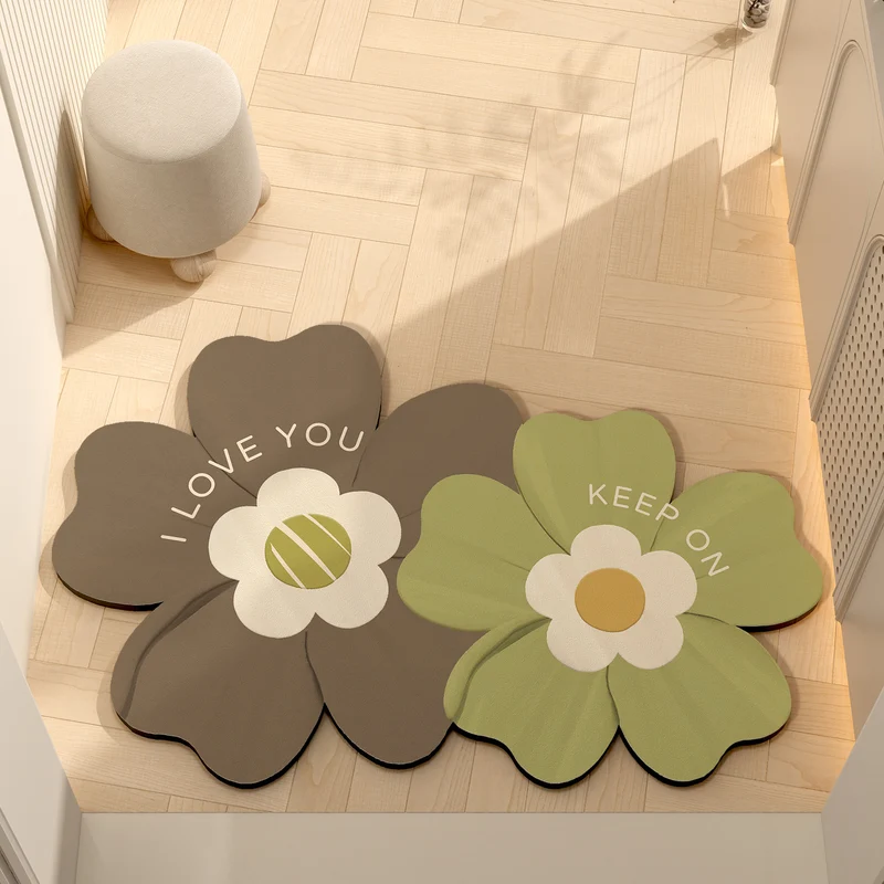 Verspielt Florales Motiv Memory Foam Badematte