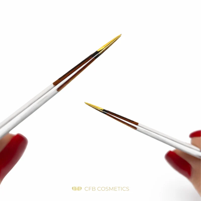 Luxury Pinzette No 12 45° 10 mm für Volumentechnik und Separation CFB Cosmetics®