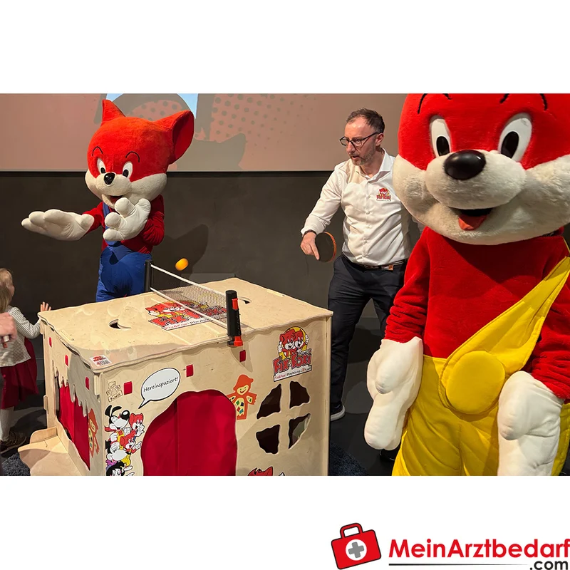 KuWiH Tischtennis-Modul für Fix & Foxi Playhouse, Vollholz, kindersicher, werkzeugfreie Montage