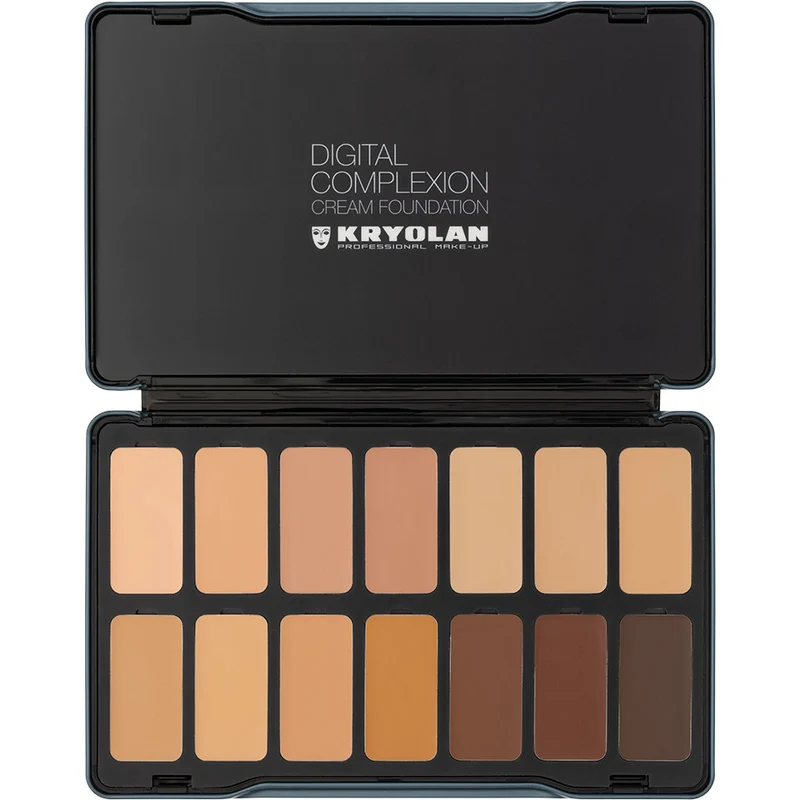 Kryolan Digital Complexion Cream Foundation Palette 14 Farben - digital 1