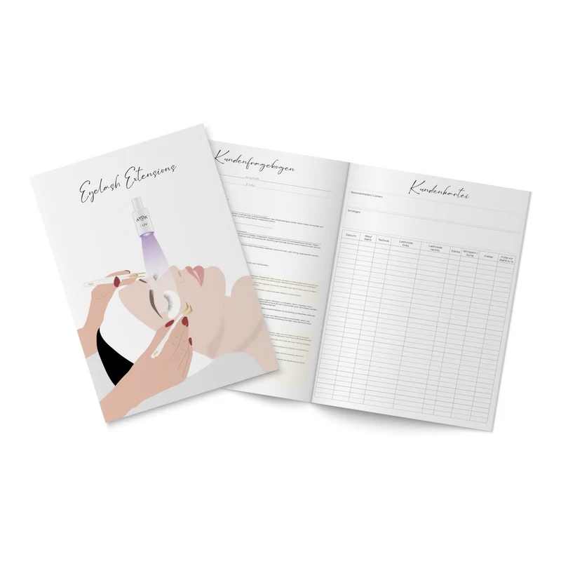 Kundenfragebogen Wimpernverlängerung inkl. Karteikarte DIN A4 25 Stück CFB Cosmetics®