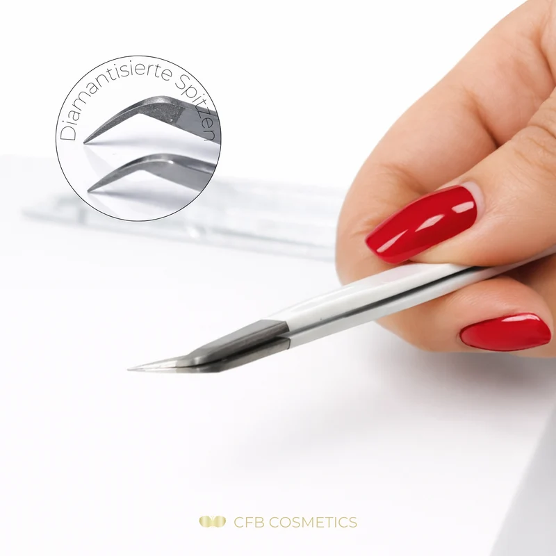 Luxury Diamant Pinzette No 8 Fine Wimpernverlängerung Volumentechnik CFB Cosmetics®