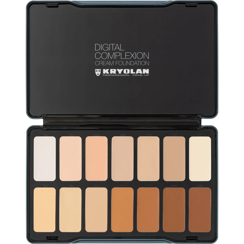Kryolan Digital Complexion Cream Foundation Palette 14 Farben - digital 2