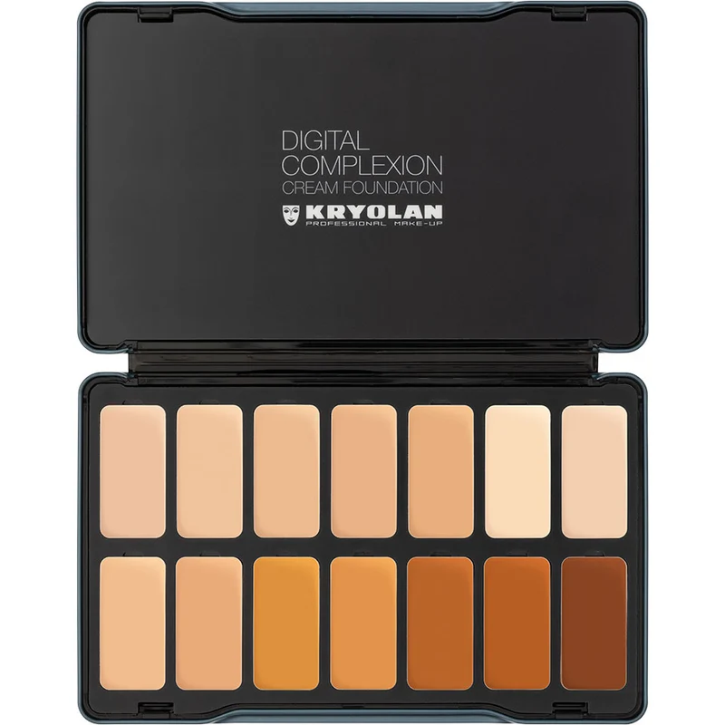 Kryolan Digital Complexion Cream Foundation Palette 14 Farben - digital 3