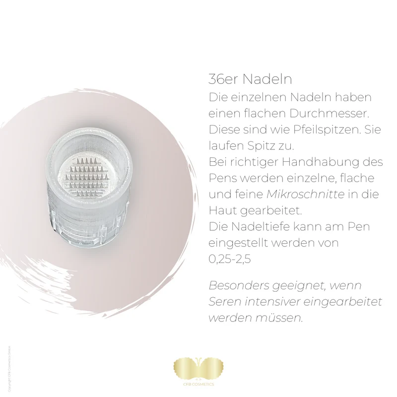 Microneedling Nadeln 36er blau für Needling Pen steril - CFB Cosmetics®