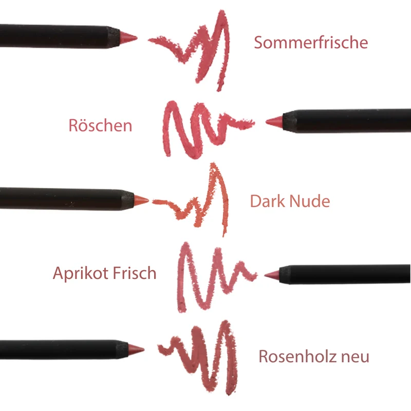 Lip Liner, Farbauswahl
