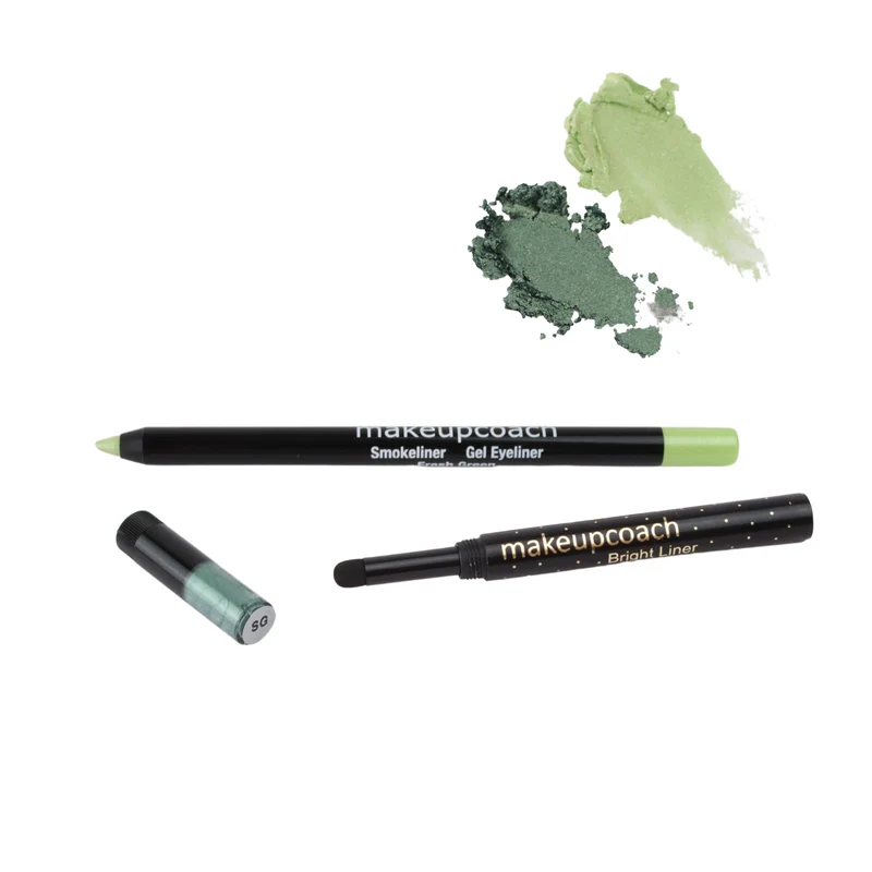 Set: Smokeliner Fresh Green, Brightliner SeeGrün + Mono Applikator