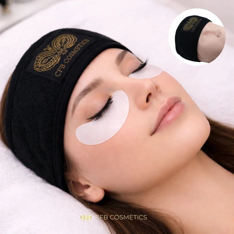 Kosmetik Stirnband aus Frottee für Beauty-Behandlungen | Schwarz oder Weiß | CFB Cosmetics®